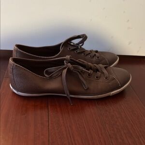 Brown Lace-Up Sneakers